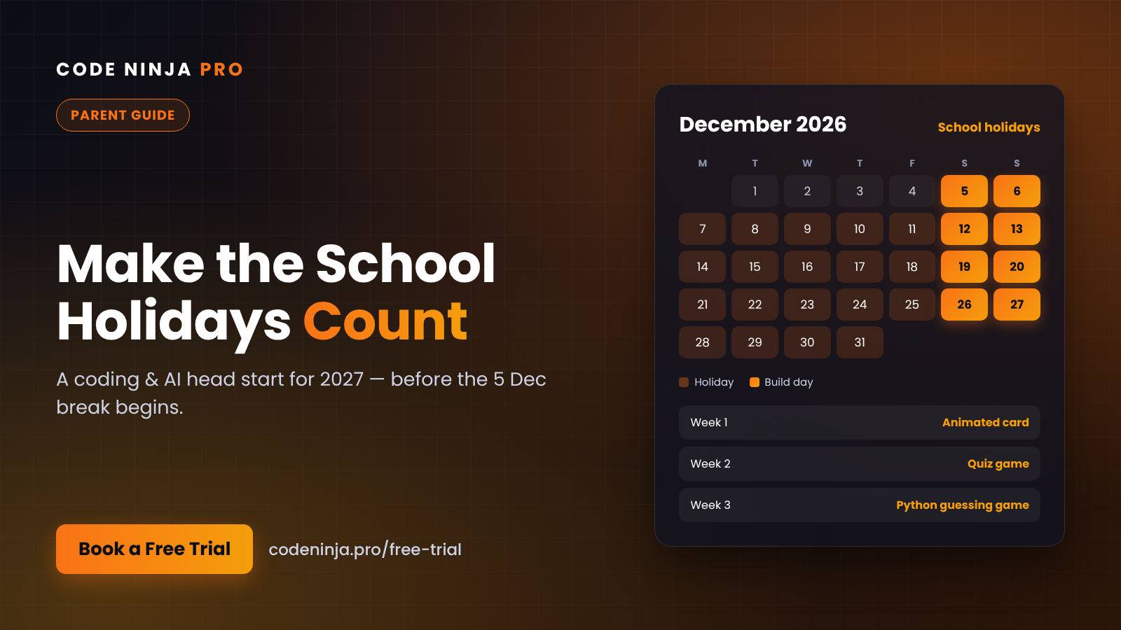 Year-End School Holidays: Give Your Child a Head Start in Coding and AI for 2027